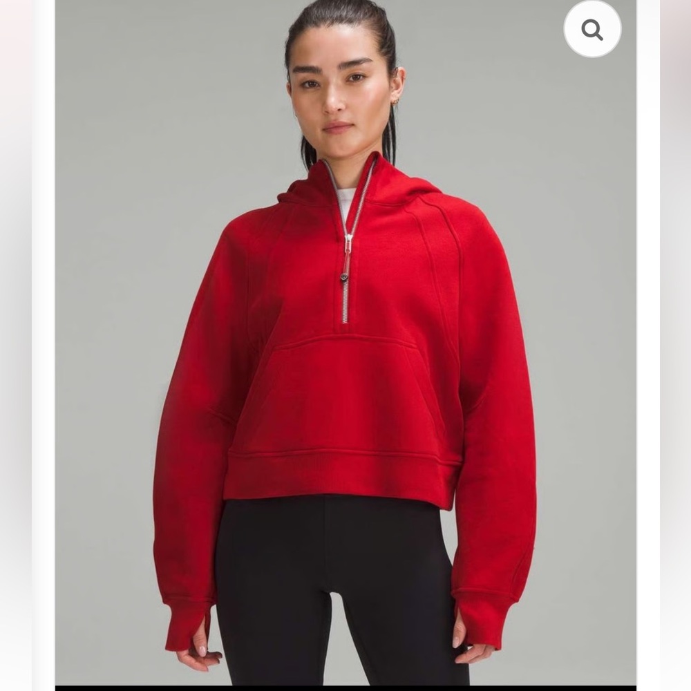 NWT Lululemon Scuba Oversized Half-Zip Hoodie / College Crimson (CLCN)